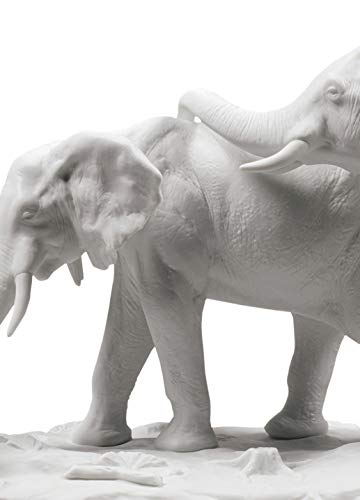 Lladró Alta Porcellana Seguiamo i Tuoi Passi scultura elefante