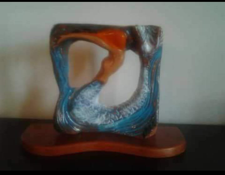 Raffaela Russo Sculture Sirena 06 ceramica dipinta a mano