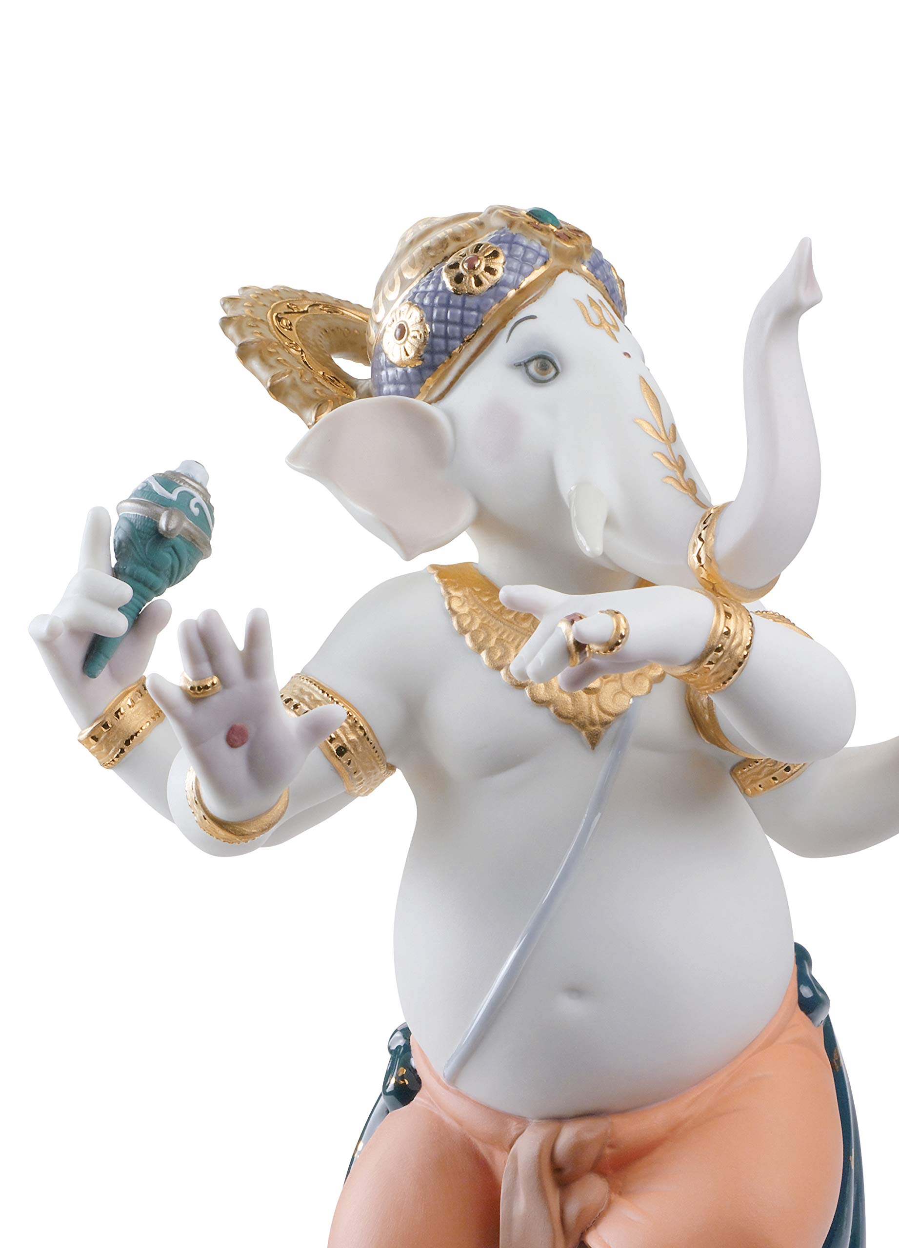 Lladró Alta Porcellana Ganesha Danzante statuetta porcellana