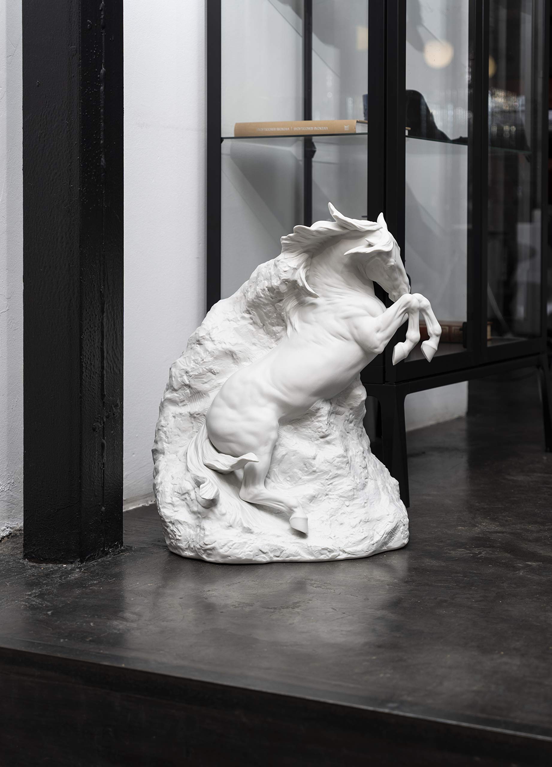 Lladró Spirito Indomabile scultura cavallo porcellana bianca