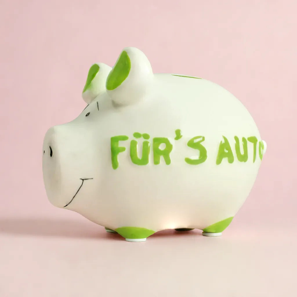 Sparschwein Kleinschweine Fürs Auto salvadanaio piccolo bianco ceramica