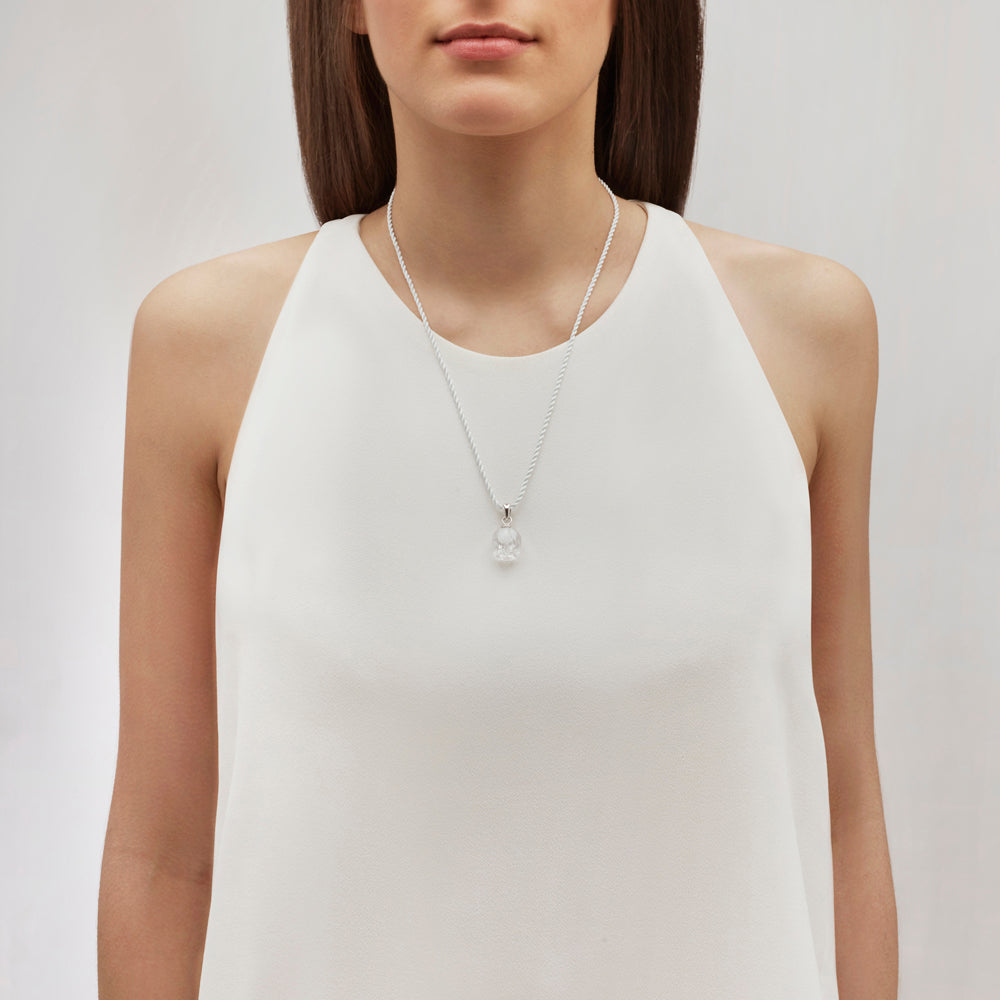 Lalique Muguet ciondolo in argento trasparente 1 elemento donna