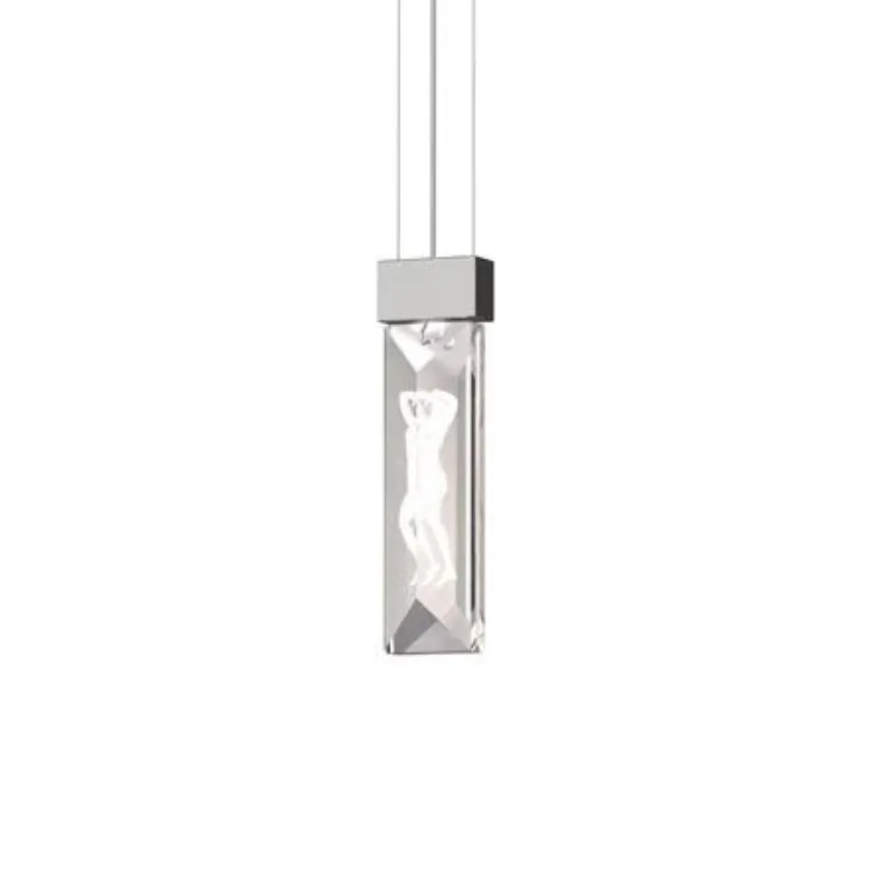 René Lalique Serene lampadario prisma doppio cristallo