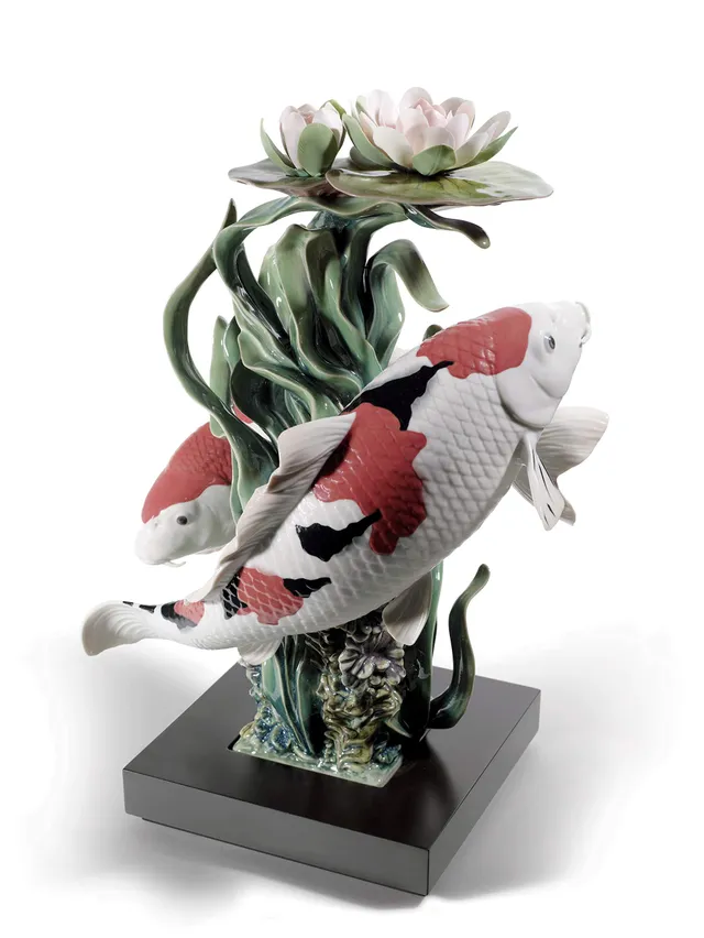 Lladró Carpe Koi Scultura Porcellana Edizione Limitata