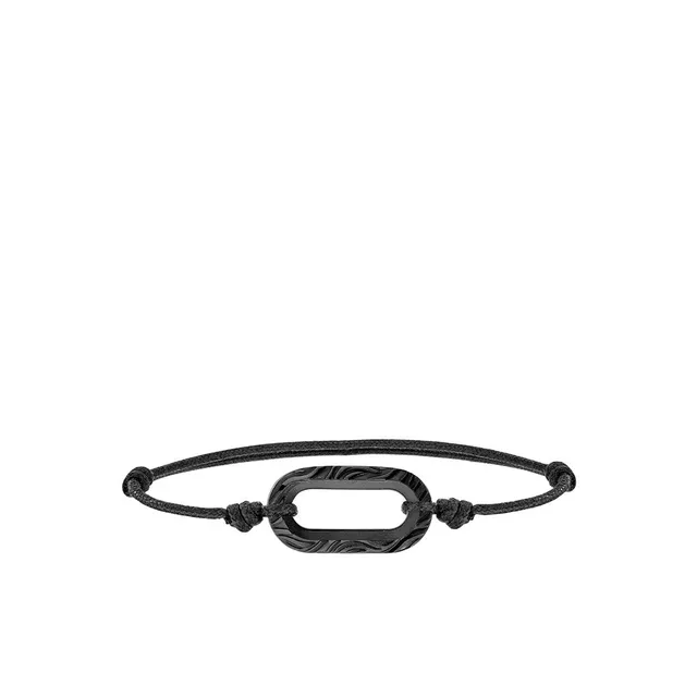 René Lalique Empreinte Animale bracciale corda taglia S nero