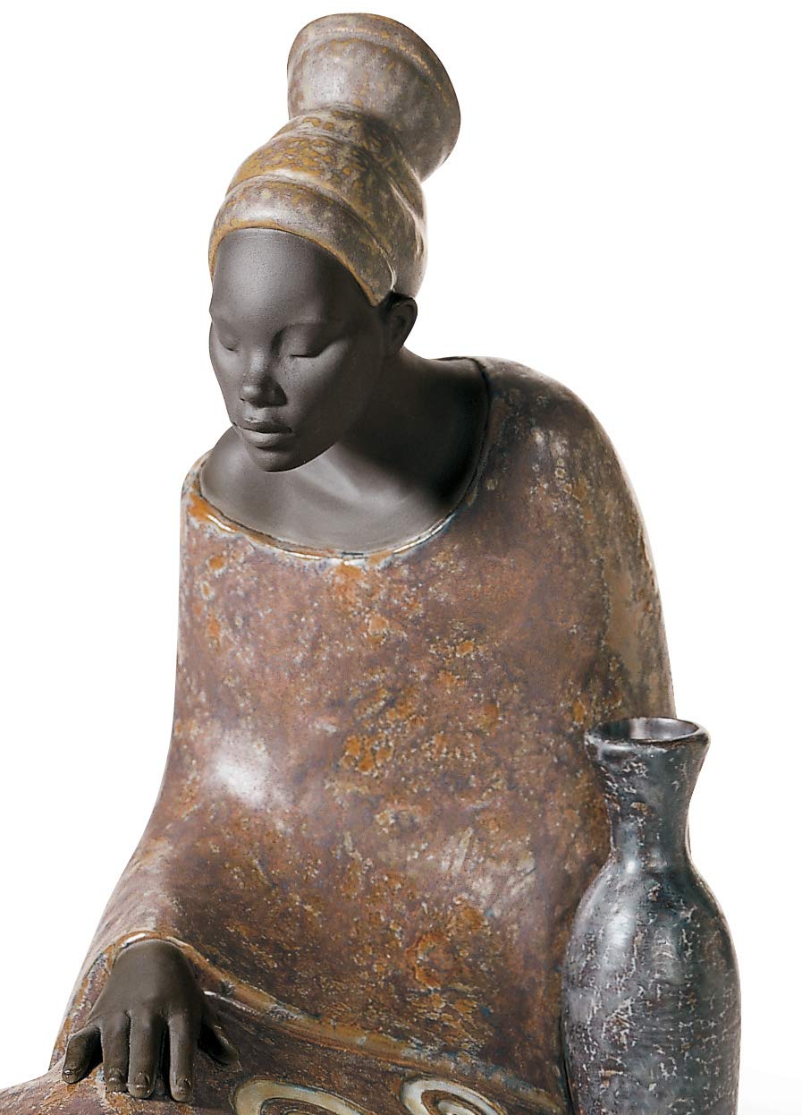 Lladró Sculture Donna Africana figurina gres opaco 26 cm