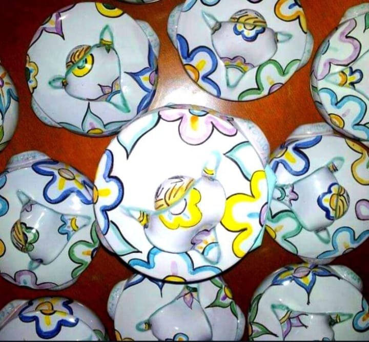 Raffaela Russo Bomboniere Portagioie in ceramica dipinto a mano