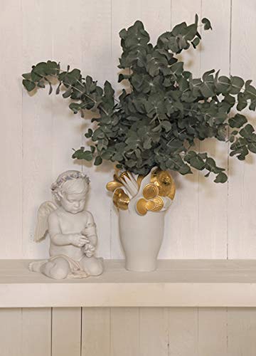 Lladró Naturofantastic Vaso Grande Porcellana Oro Lustre