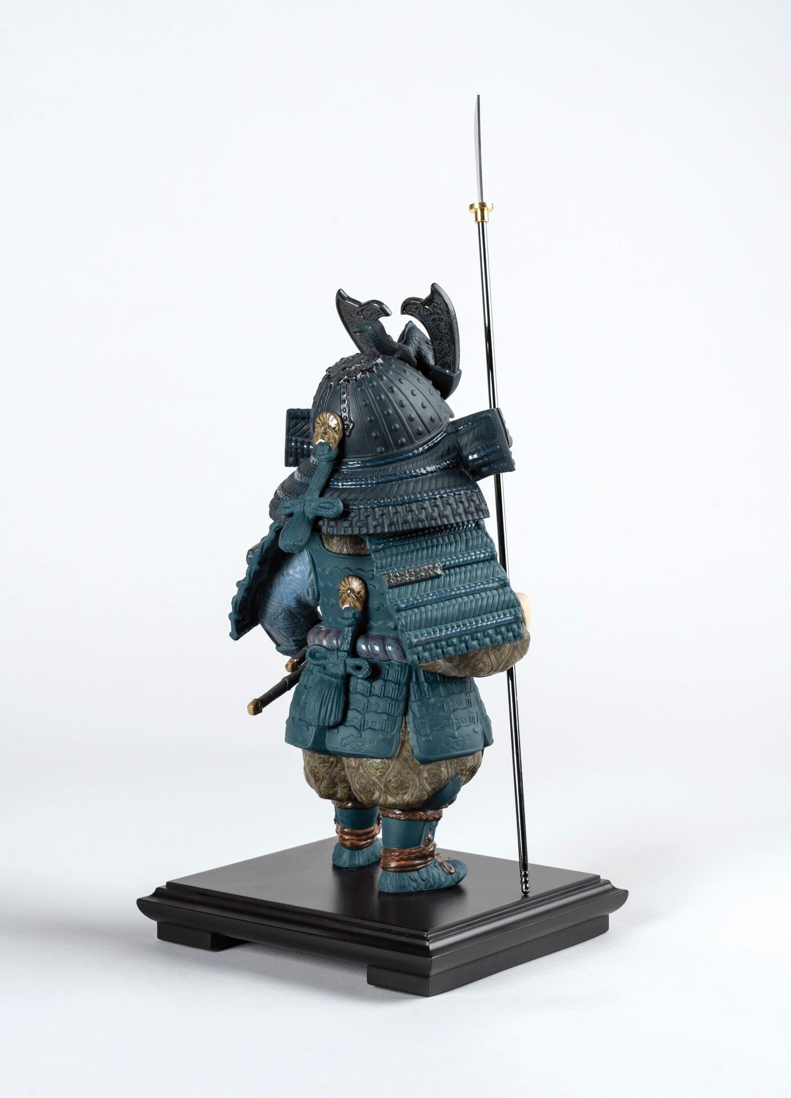 Lladró Sculture Bambino Samurai statuetta blu