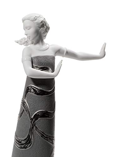 Lladró Sculture Eriteide figurina porcellana lustro argento