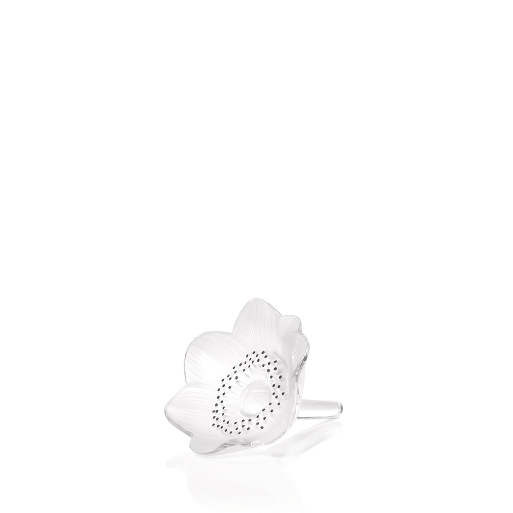Lalique Anemone scultura cristallo incolore misura unica