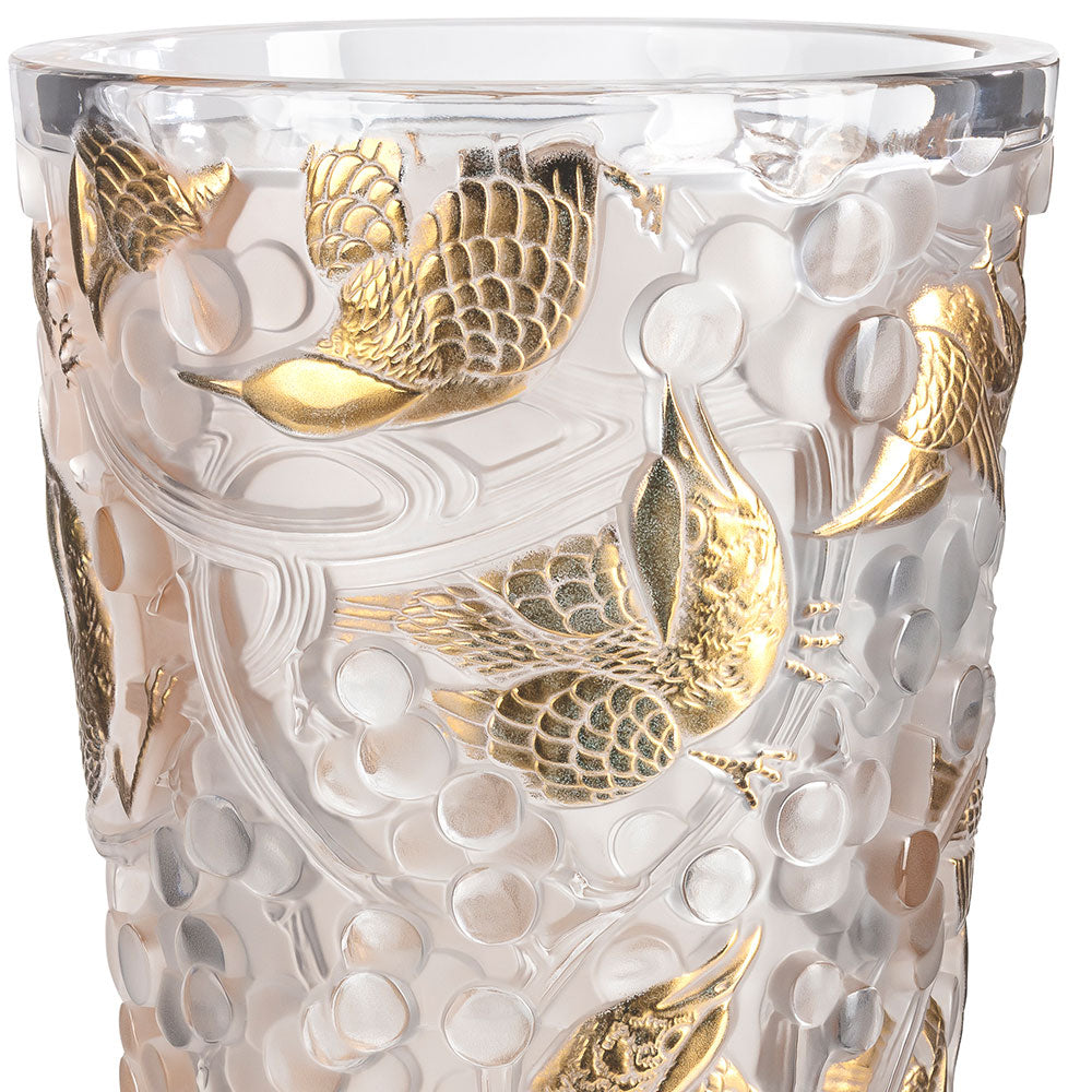 Lalique Merles et Raisins vaso cristallo L