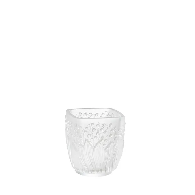 Lalique Muguet Votive photophore cristallo mughetto incolore