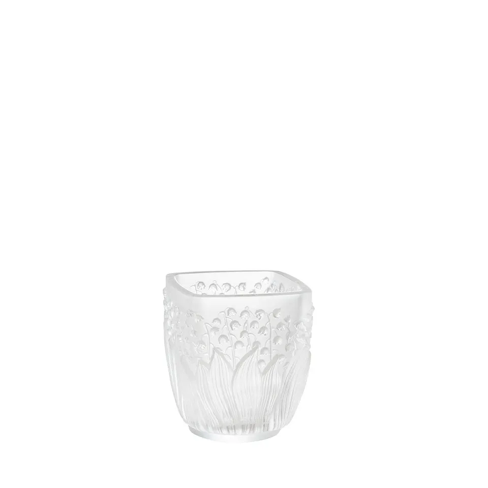 Lalique Muguet Votive photophore cristallo mughetto incolore