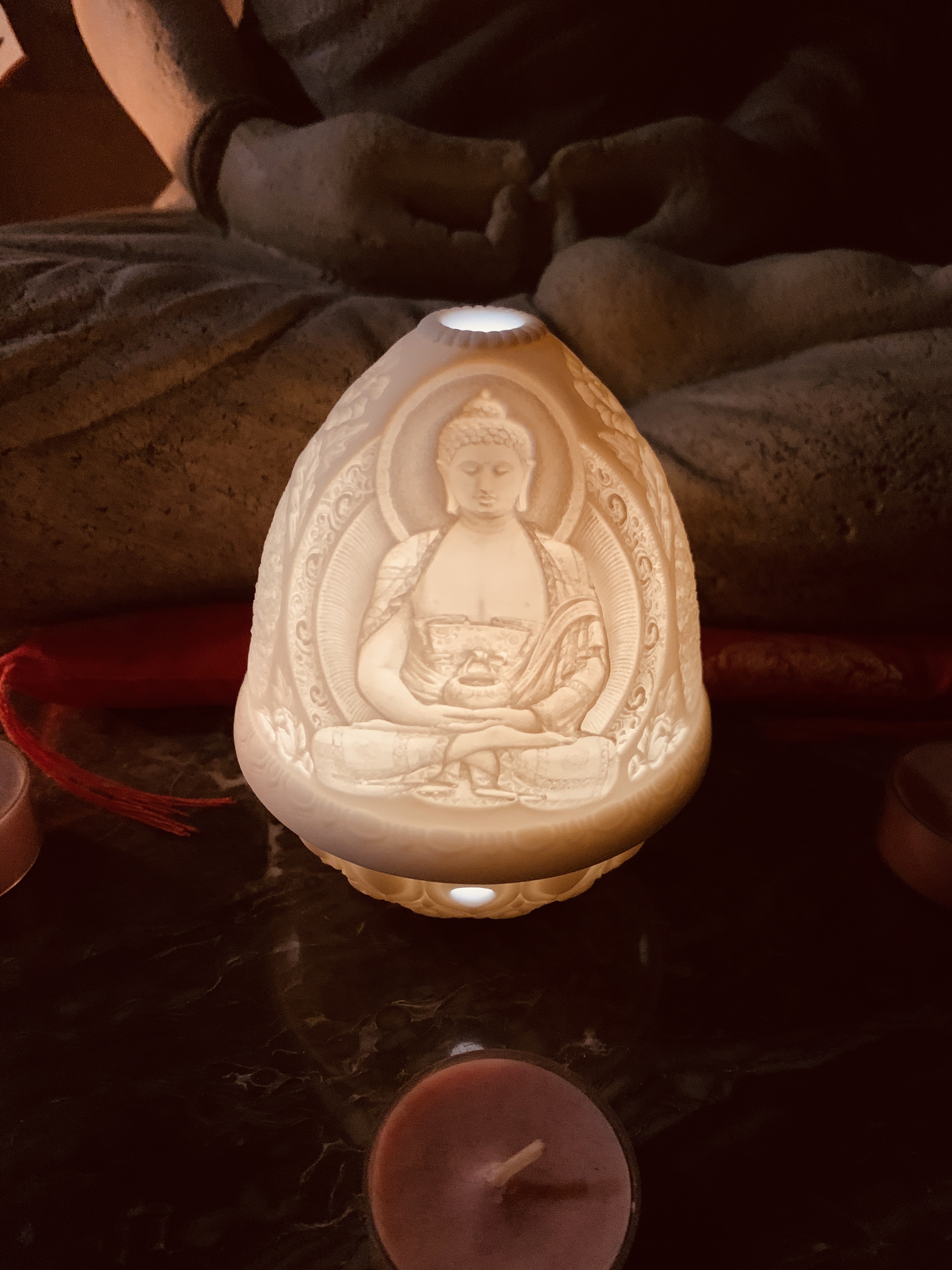 Lladró Accessori Decorativi Litofania Budda porcellana