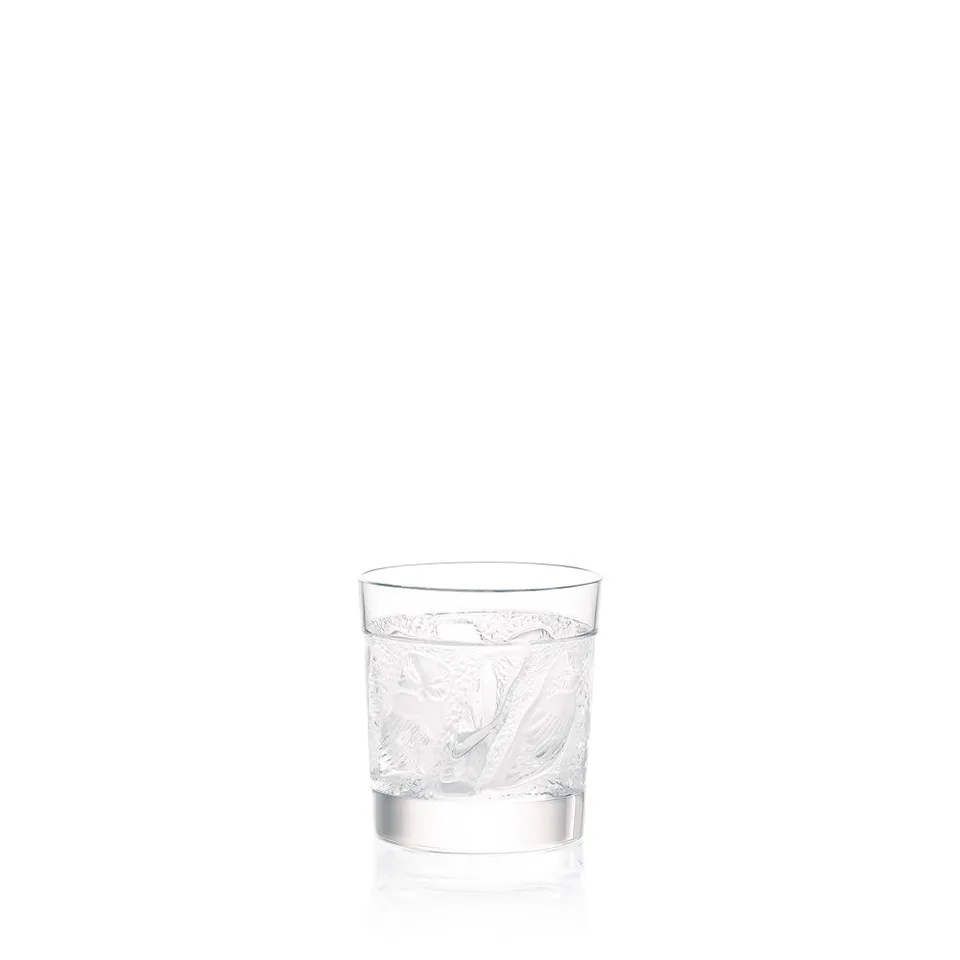 Lalique Hulotte Old Fashion Tumbler Cristallo Set 1 Vetro