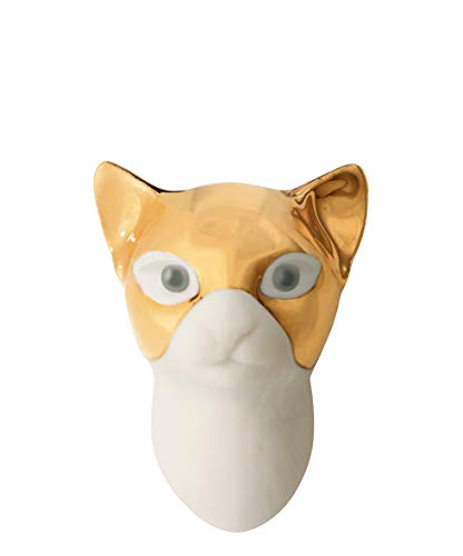 Lladró Gatto Mascherato ciondolo porcellana lustro oro