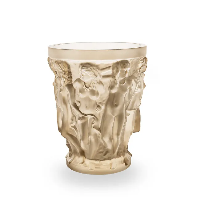 Lalique Sirènes Terry Rodgers vaso cristallo taglia M oro