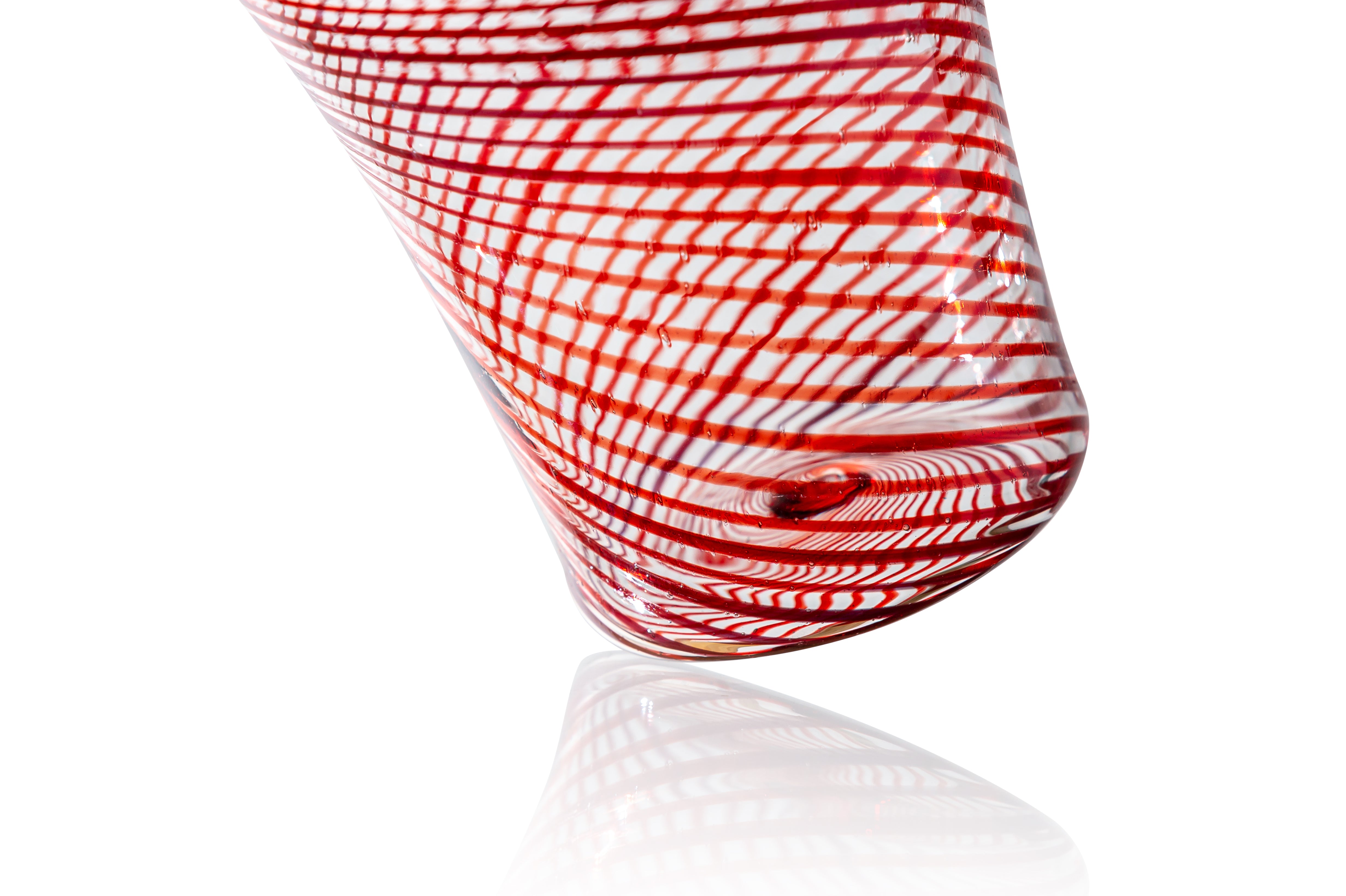 Vaporetto Doge Red bicchiere vetro rosso 10 cm