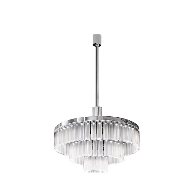 Lalique Orgue lampadario cristallo 3 ranghi luce LED