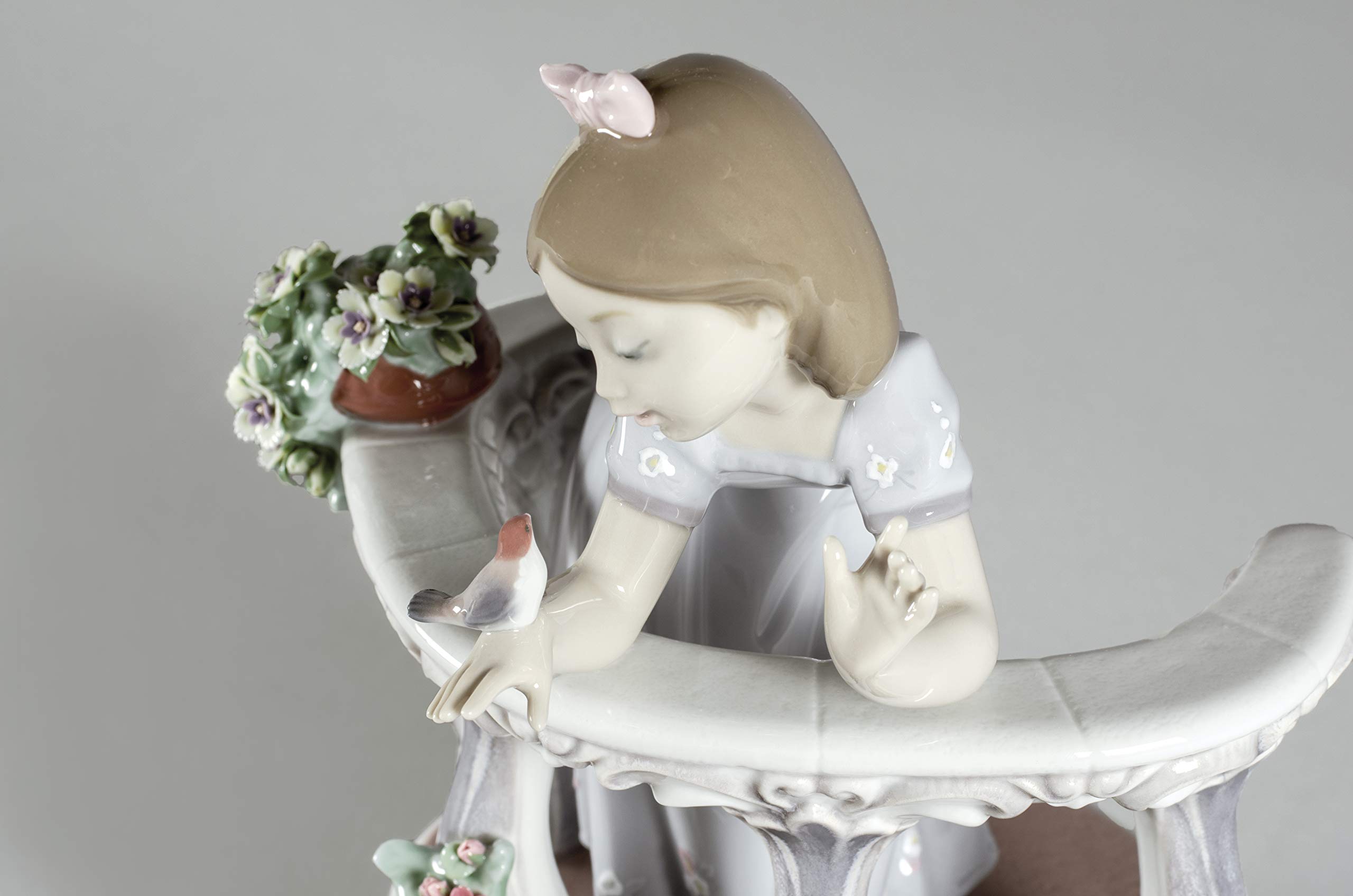 Lladró Sculture Risveglio Primavera figurina bimba fiori