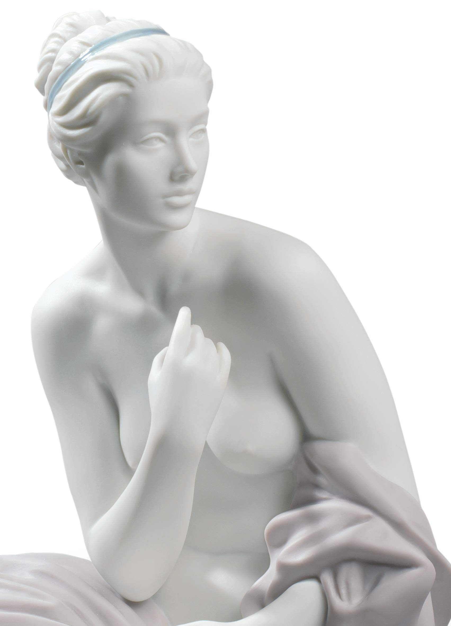 Lladró Sculture Donna Bagnante Seduta Figurina Nudo 22 cm