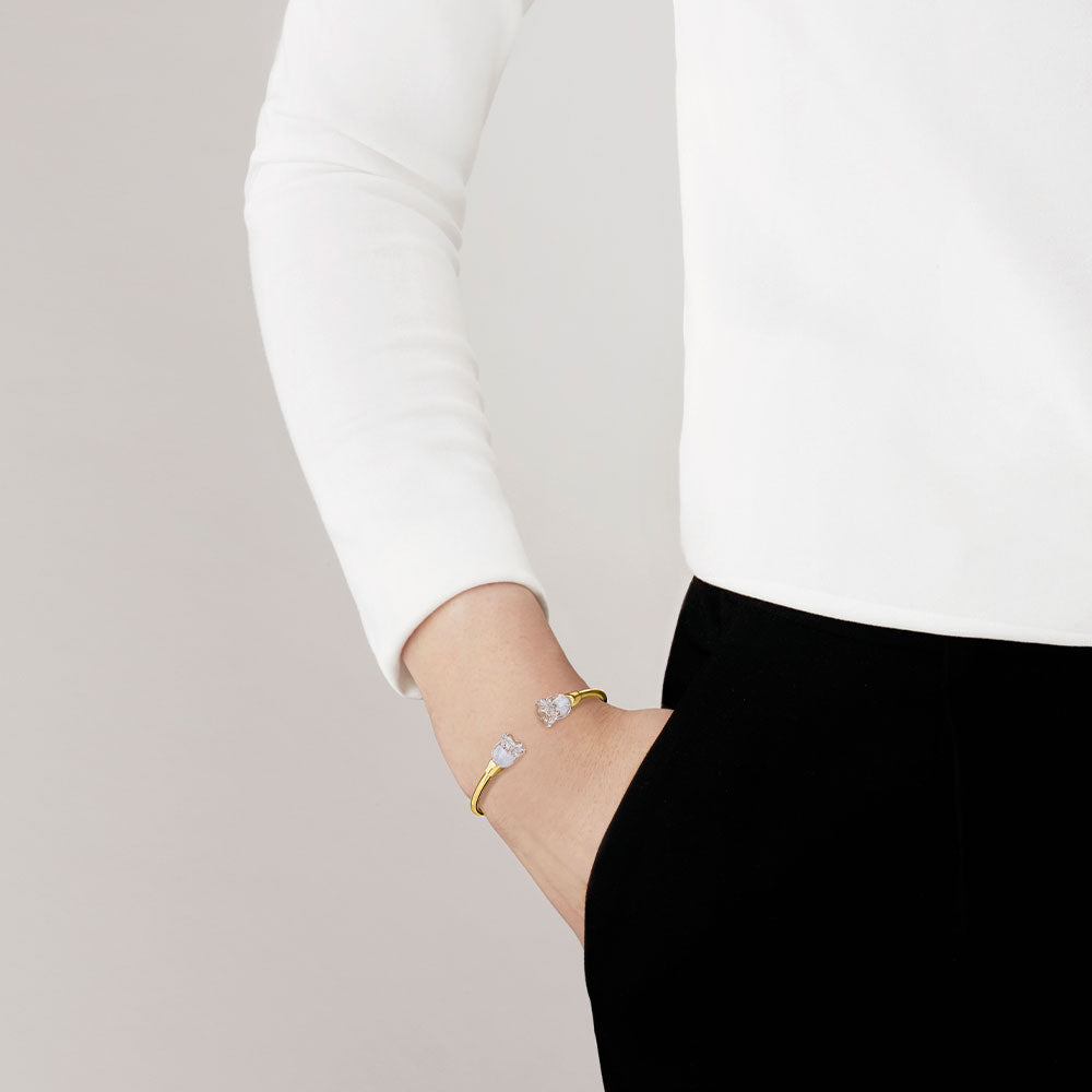 Lalique Muguet bracciale flessibile taglia S cristallo