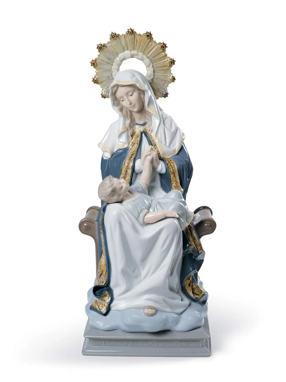Lladró Sculture Madonna Divina Provvidenza figurina porcellana