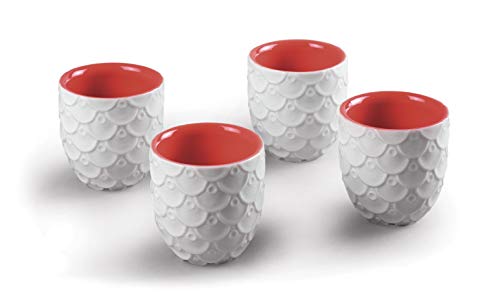 Lladró Drago Cinese set 4 tazze sake vassoio porcellana