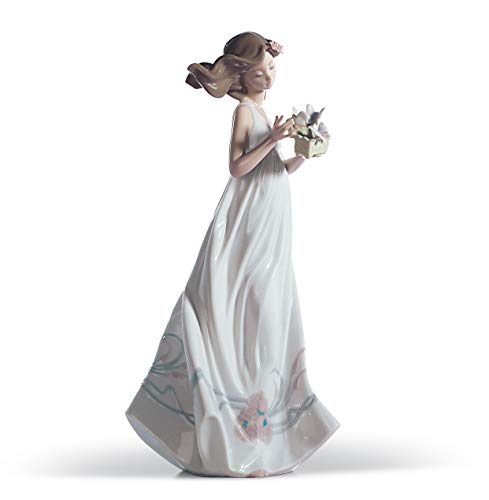 Lladró Tesori dell'Aria donna figurina porcellana fiori