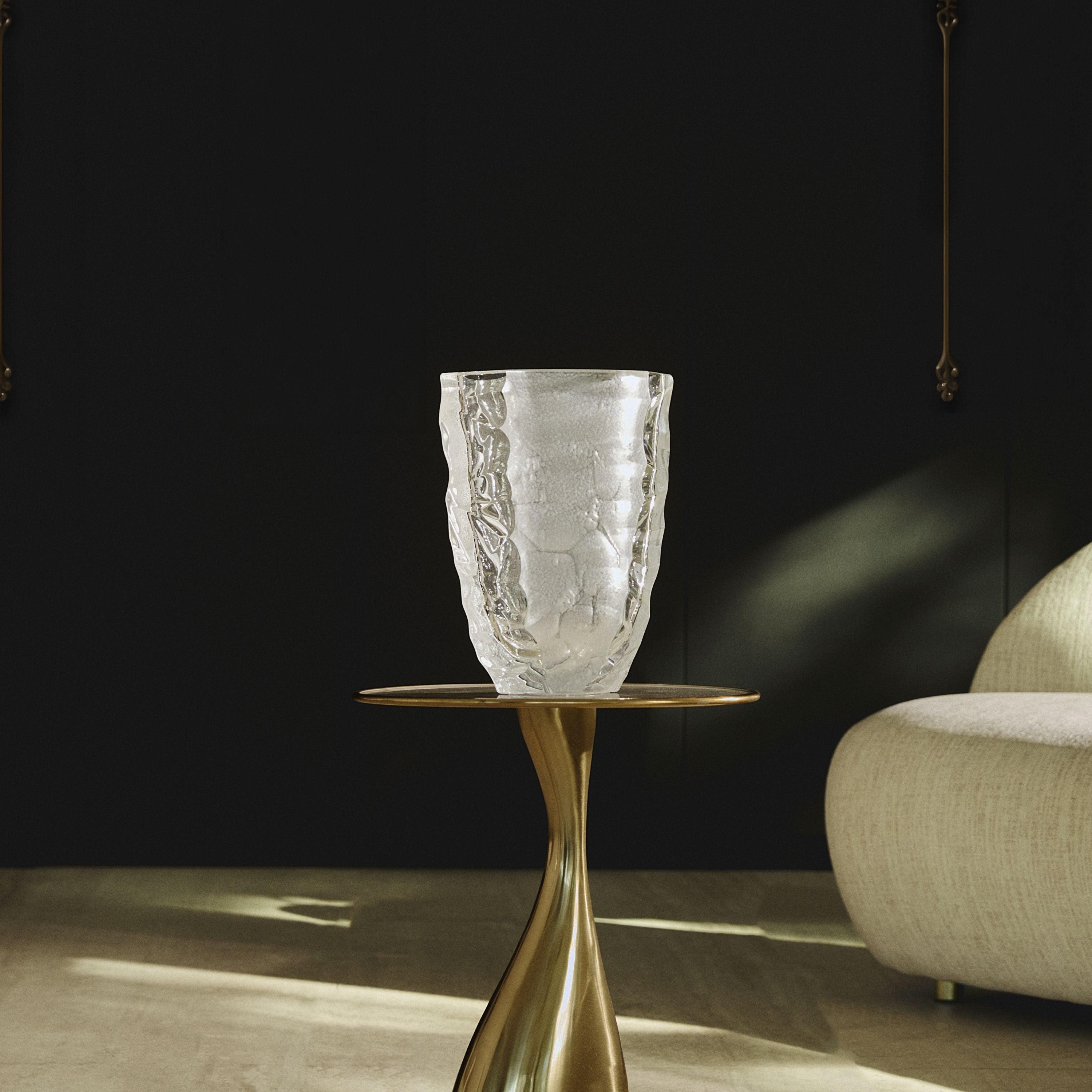 Lalique Silex Vaso cristallo grande taglia L sfaccettato