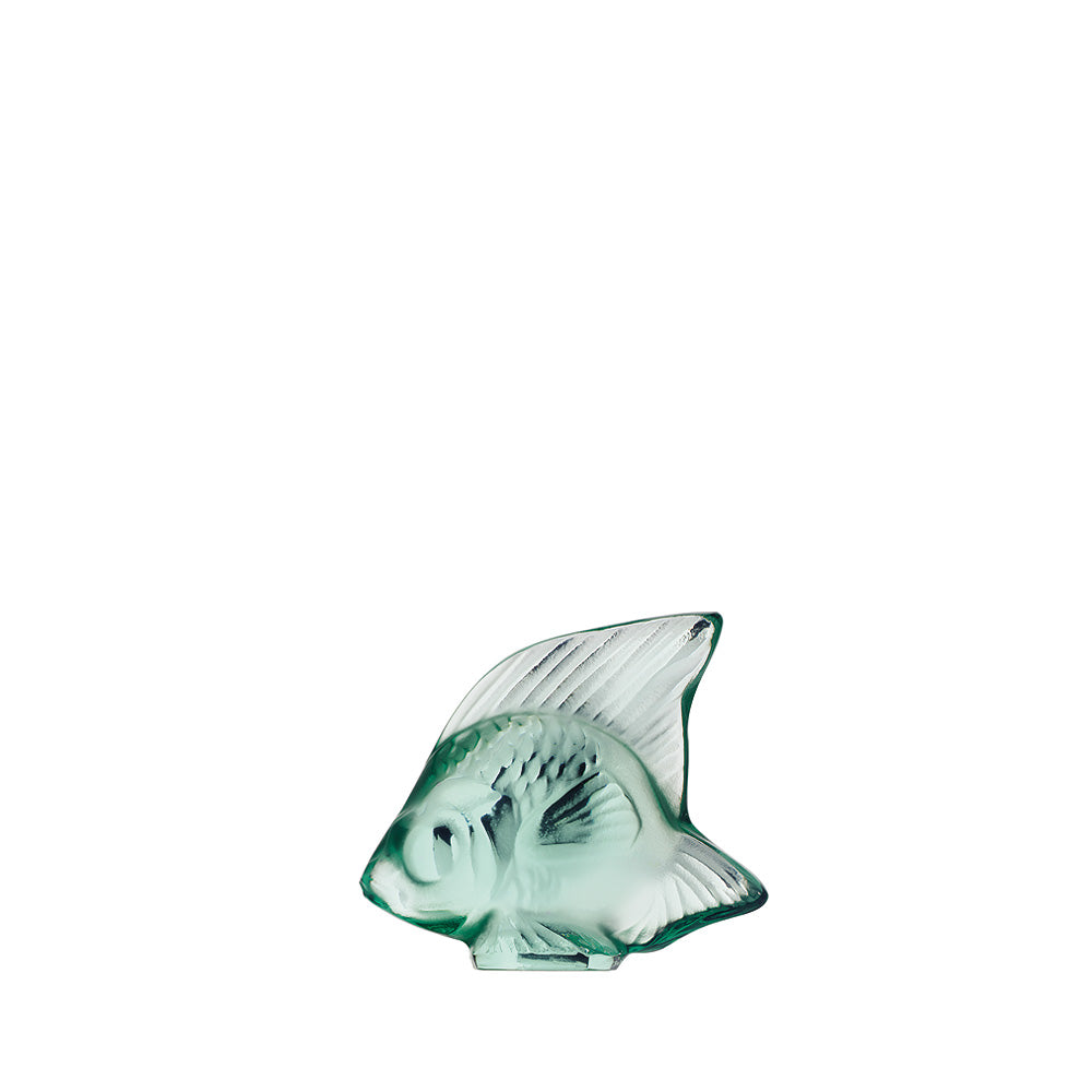 Lalique Fish scultura cristallo taglia S menta