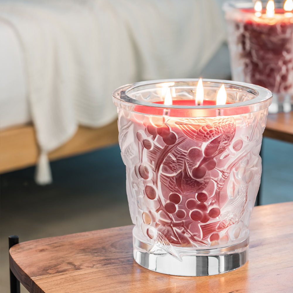 Lalique Merles et Raisins candela profumata cristallo 750 g