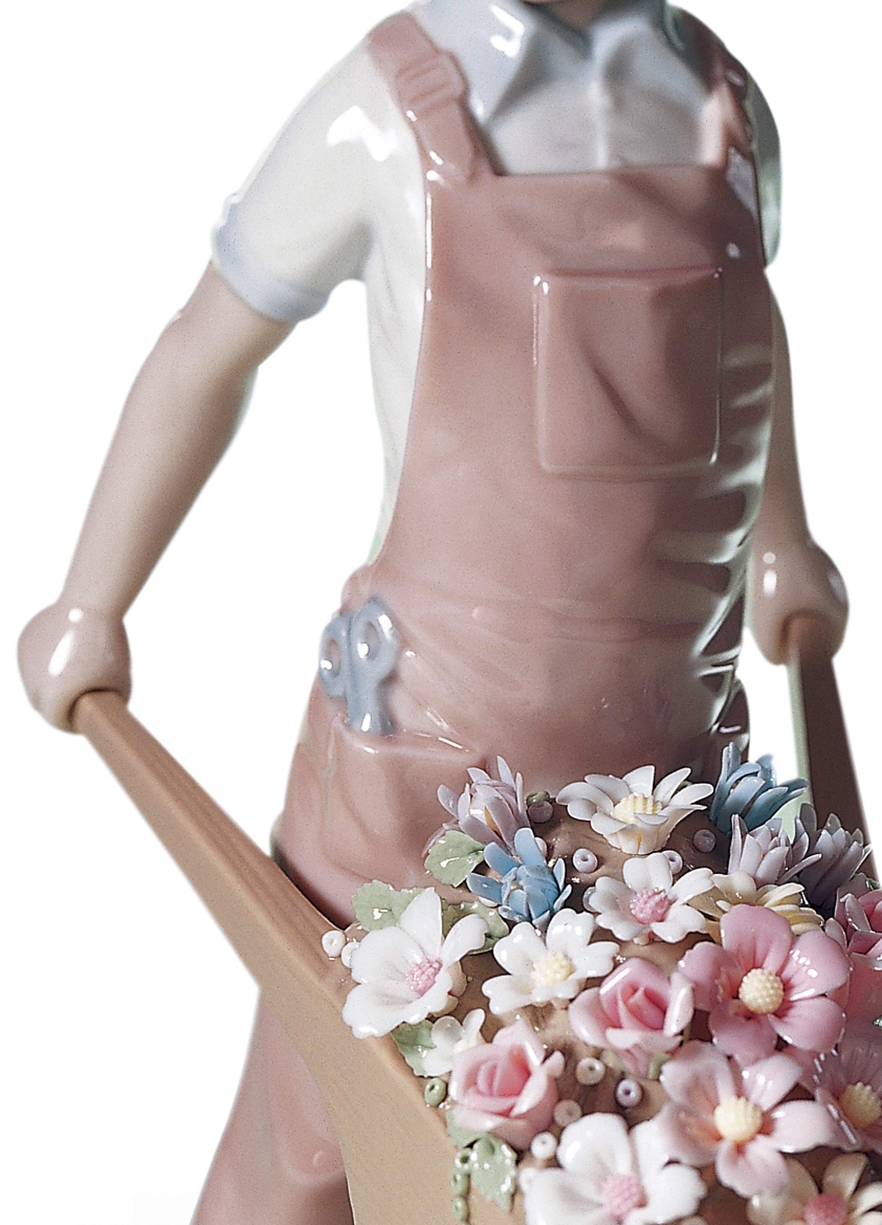 Lladró Sculture Bimbo con Fiori Figurina Porcellana Bambini