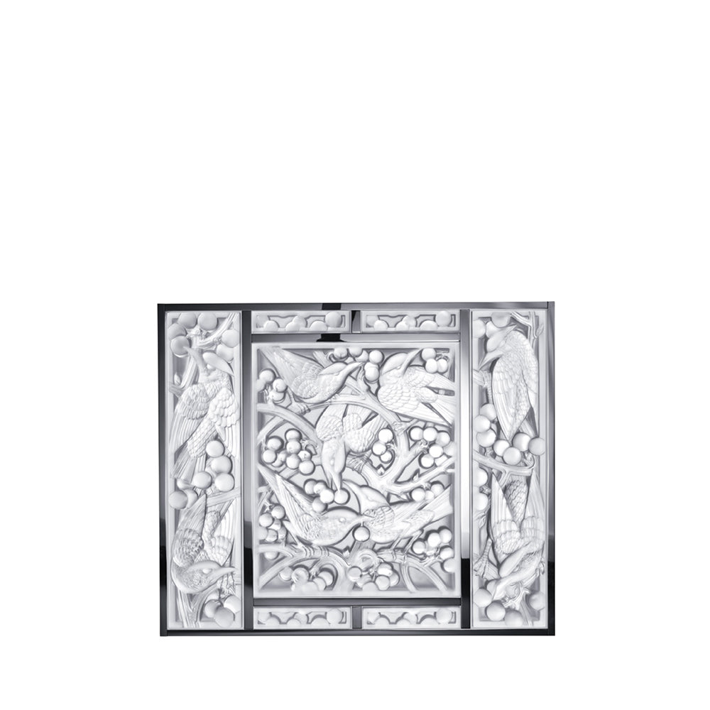 Lalique Merles et Raisins Head Down pannello decorativo cristallo