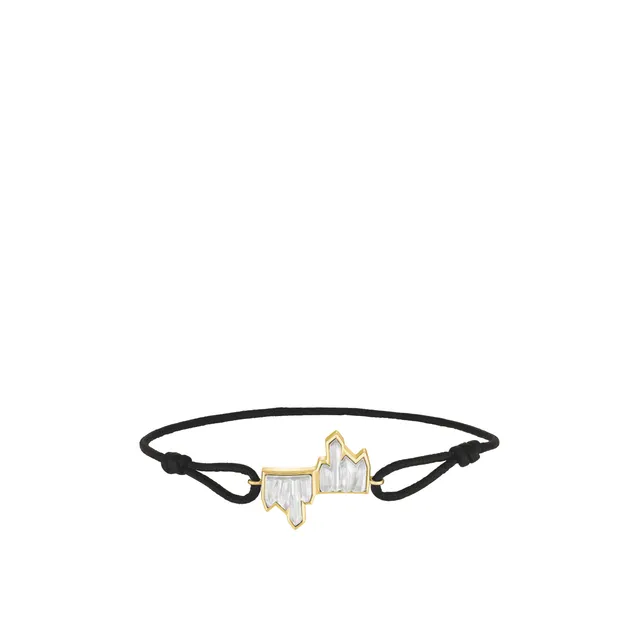 René Lalique Terramineral bracciale cordino cristallo taglia S