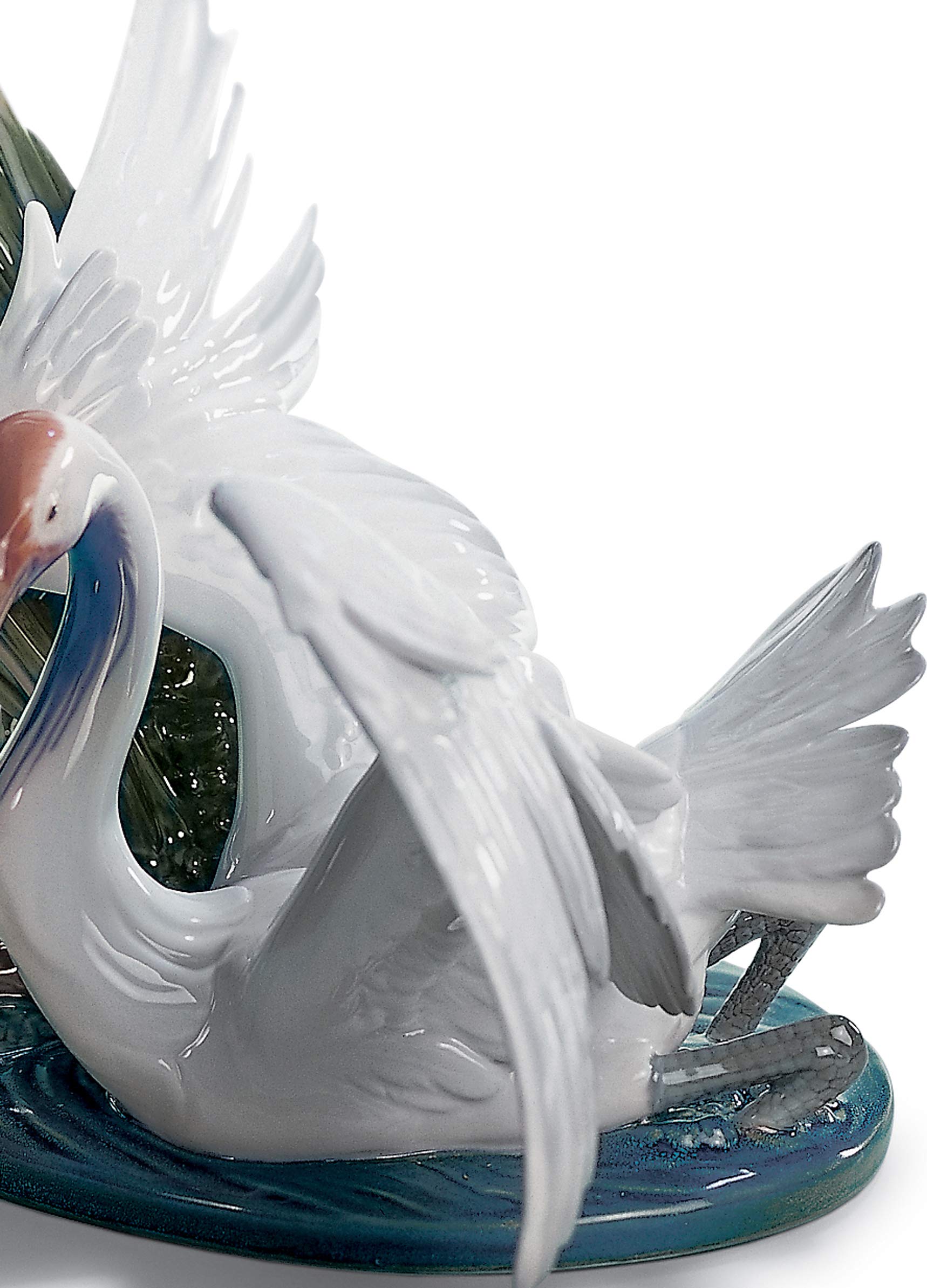 Lladró Alta Porcellana Gru scultura porcellana uccello fatta a mano