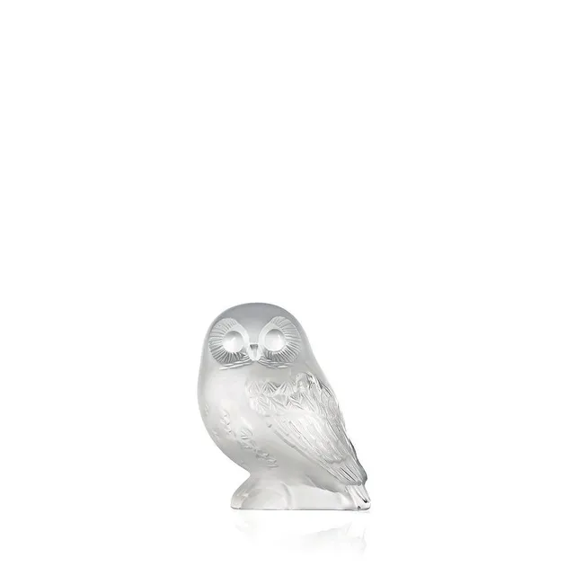Lalique Shivers Scultura Gufo in Cristallo Incolore
