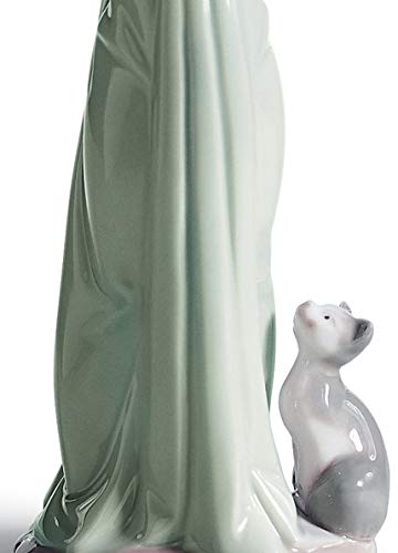 Lladró Sculture Ragazza con Gattini figurina porcellana