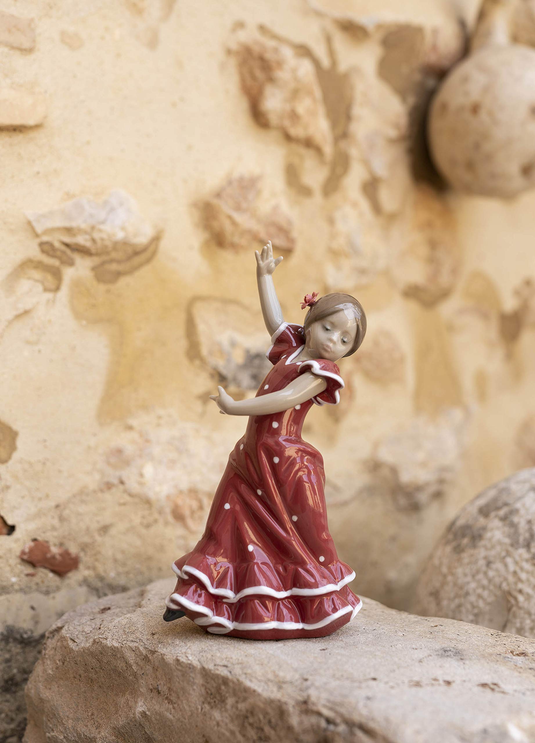 Lladró Sculture Ballerina Figurina Porcellana Rossa 19 cm