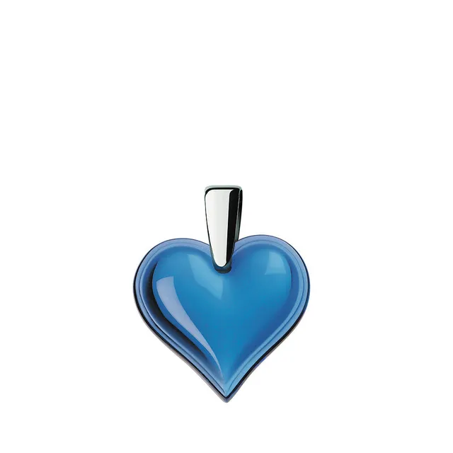 René Lalique Amoureuse Beaucoup ciondolo cuore blu