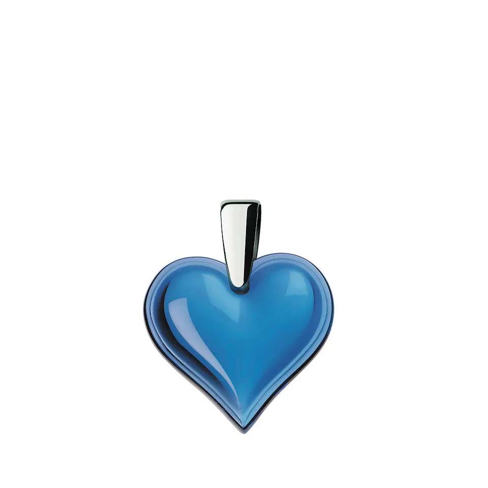 René Lalique Amoureuse Beaucoup ciondolo cuore blu