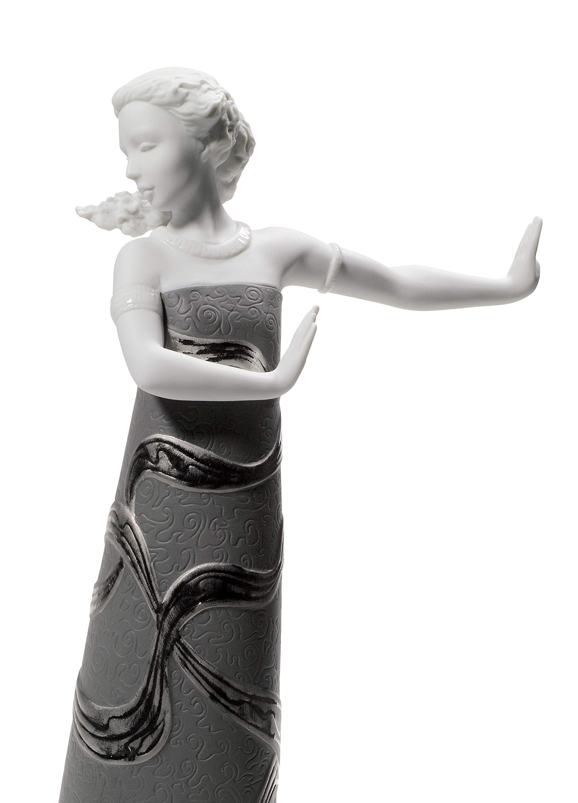 Lladró Sculture Eriteide figurina porcellana lustro argento