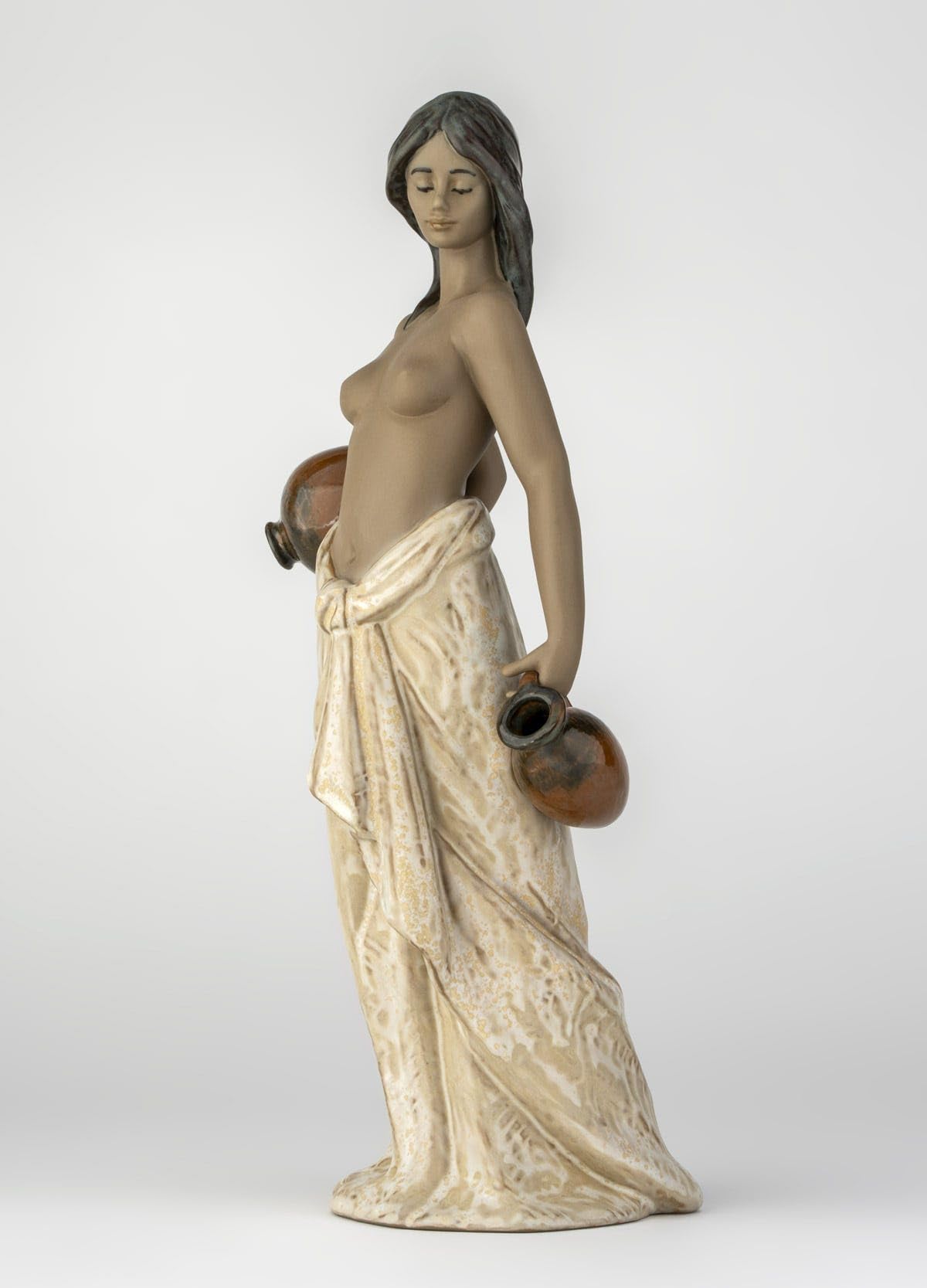 Lladró Sculture Acquaiola Figurina Porcellana Donna