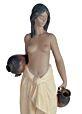 Lladró Sculture Acquaiola Figurina Porcellana Donna