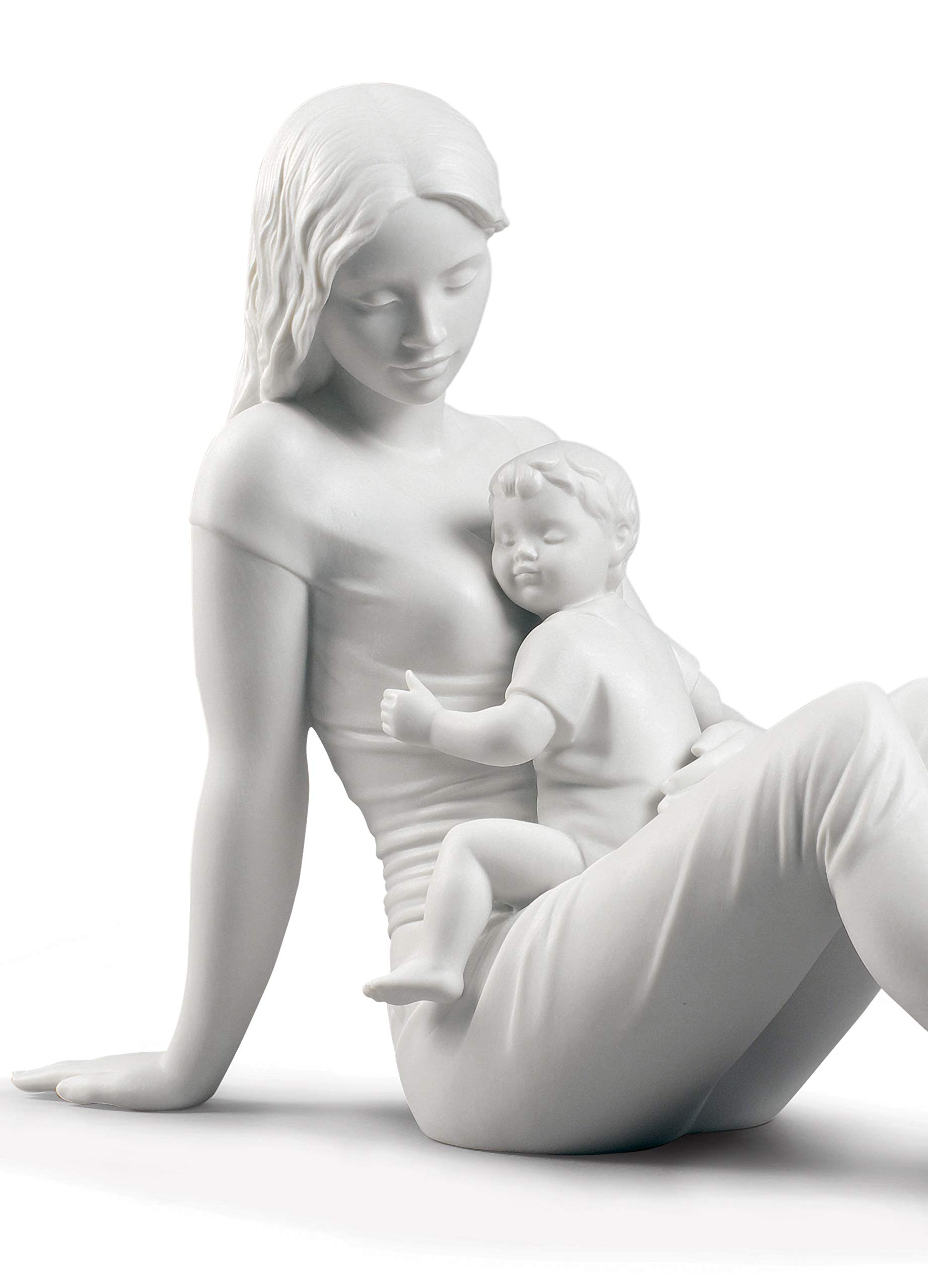 Lladró L'Amore di una Madre figurina porcellana bianco opaco