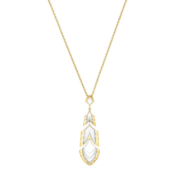 Lalique Paon pendente ottone dorato taglia L