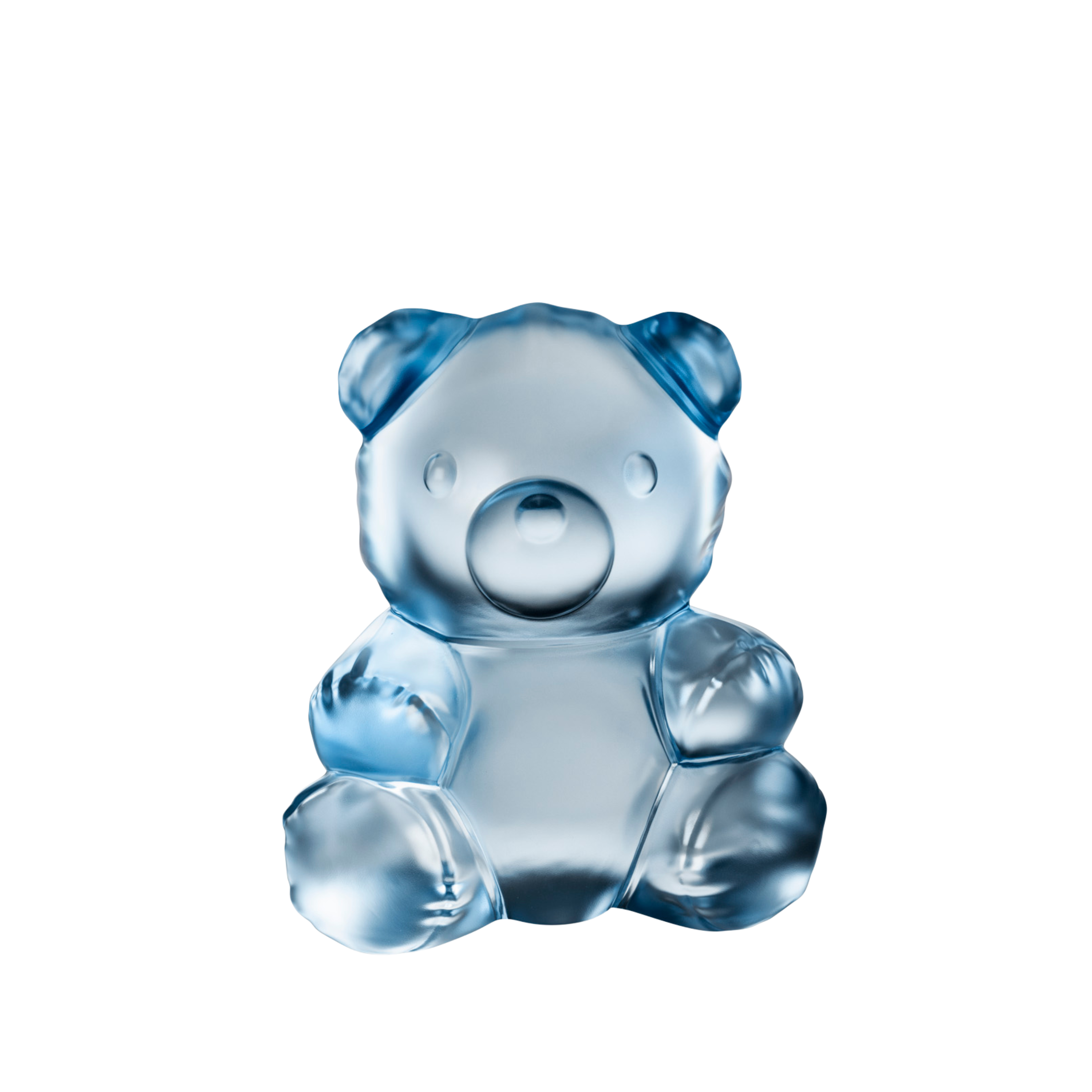 Lalique Teddy Air scultura orso cristallo taglia L blu
