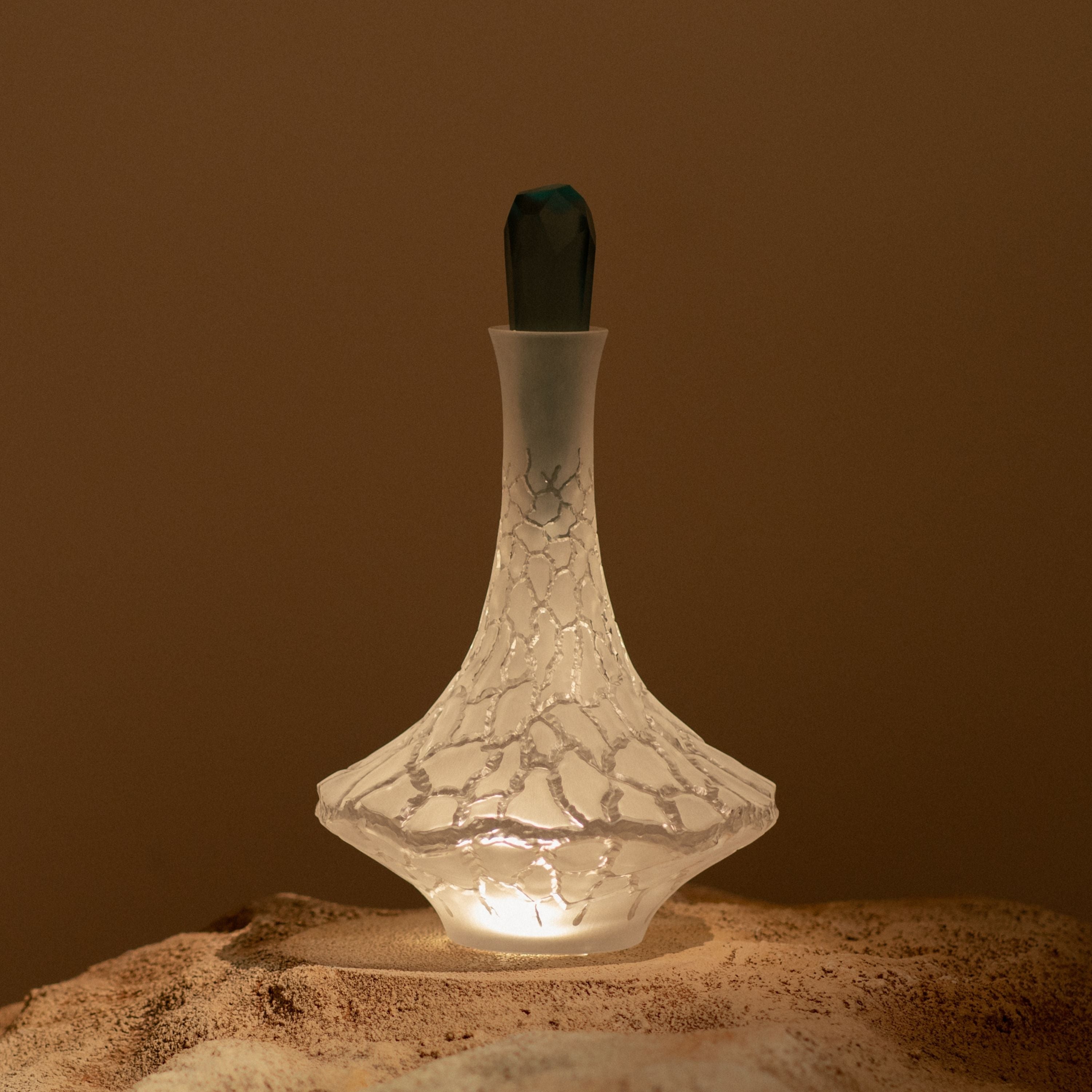 Lalique Caldera Caraffa in Cristallo Incolore Satinato