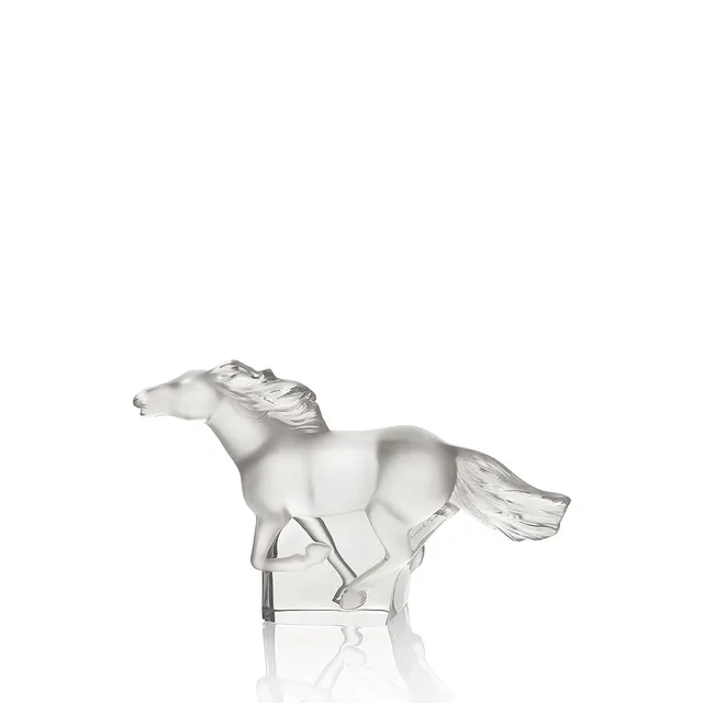 René Lalique Kazak Scultura Cavallo Cristallo Taglia S